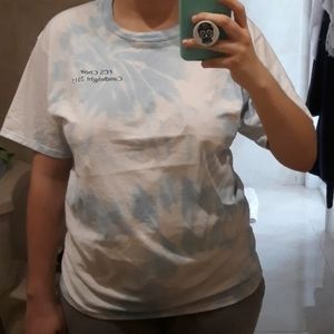 Blue & White Bleach Tie Dyed Shirt